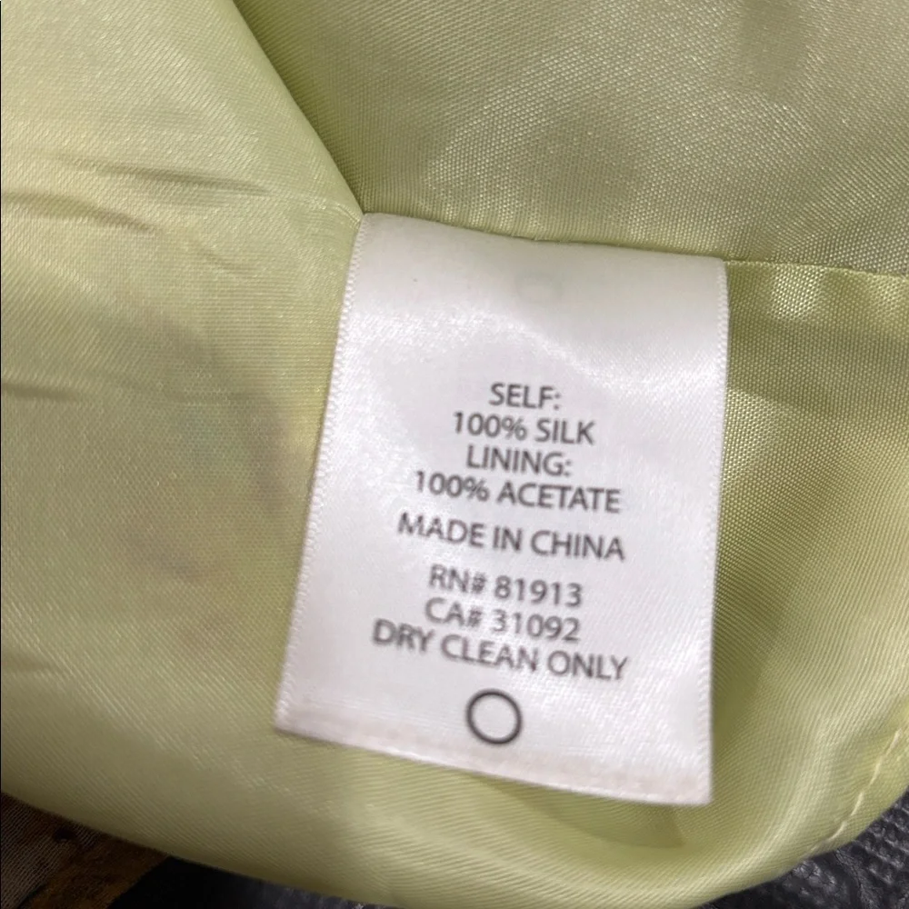 107. Tracy Reese Floral 100% Silk Cocktail Dress with adjustable belt - Picture 9 of 9